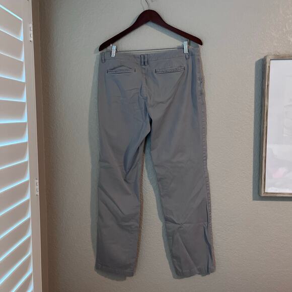 Garnet Hill Organic Cotton Straight Leg Khaki Chino Pant Grey 12 - Picture 5 of 10